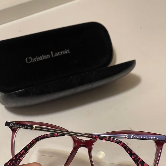 Christian Lacroix prescription glasses can be used for  any lens purple temple - Picture 2 of 15